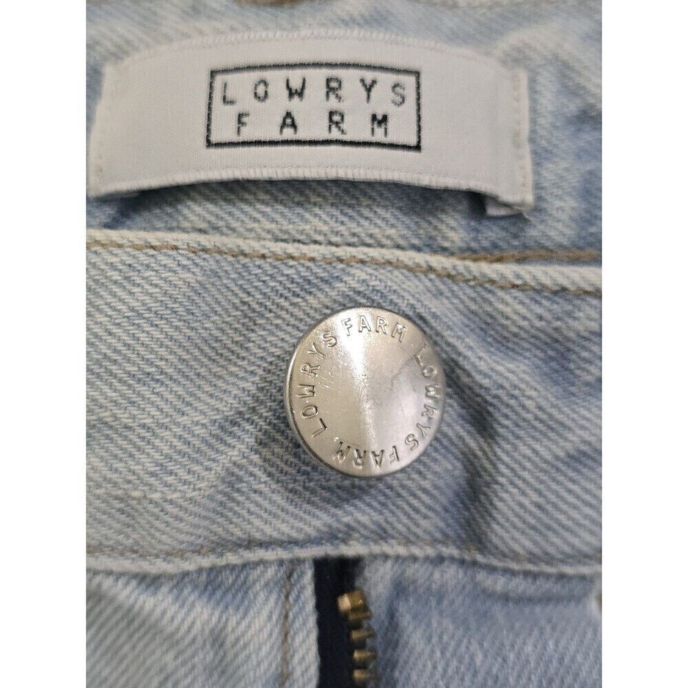 Lowrys Farm Japanese Denim Jeans Light Wash Distressed Straight Crop Medium - Picture 9 of 13